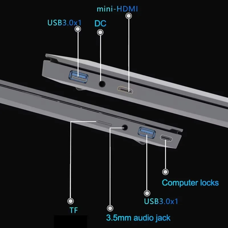 New Ultra Slim Laptop 15.6" 16GB RAM 2TB SSD Intel I9 10980HK/9900 Gaming PC 1920*1080 IPS Windows 11 Office Study Computer PC