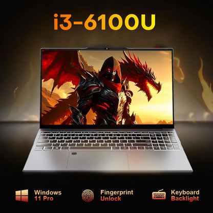 New Ultra Slim Laptop 15.6" 16GB RAM 2TB SSD Intel I9 10980HK/9900 Gaming PC 1920*1080 IPS Windows 11 Office Study Computer PC