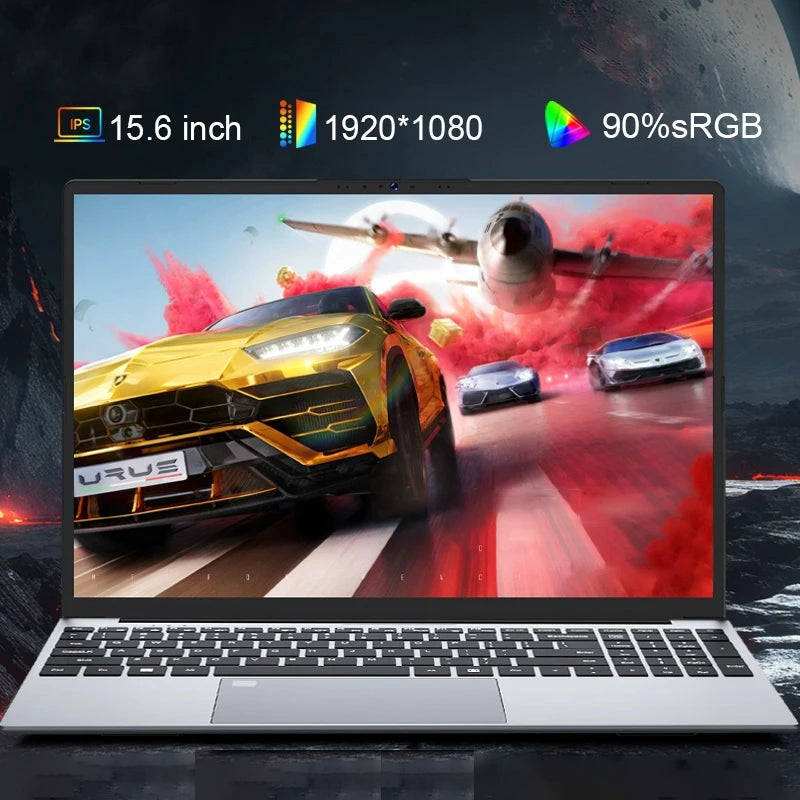 15.6" Slim Laptop Computer Intel Core I9 10980HK/9900 PC Gamer 16GB RAM 1TB SSD Windows 11 Backlit 180° Open Office Notebook PC