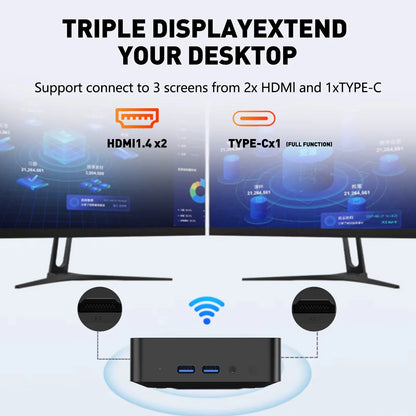 2026 New game Mini PC Intel i9 8950HK i3-6100 Computer Windows 11 16GB 1/2TB 4K Gaming Computer WiFi6 Portable Mini Desktop PC