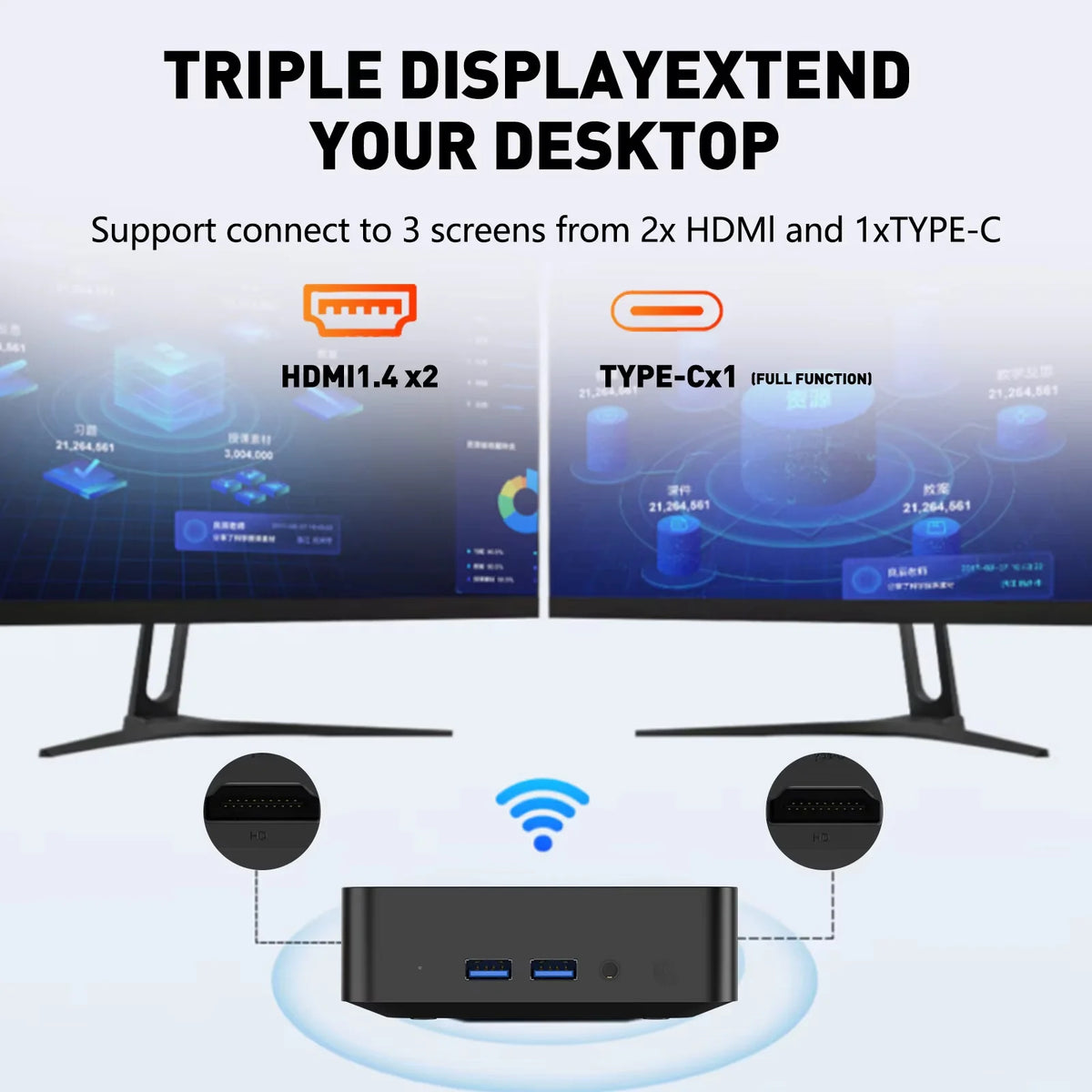 New Portable i9 Mini PC Computer Windows 11 Intel Core i9 8950HK 16GB 1TB Gaming Computer Dual-Band WiFi 6-Core Mini Desktop PC