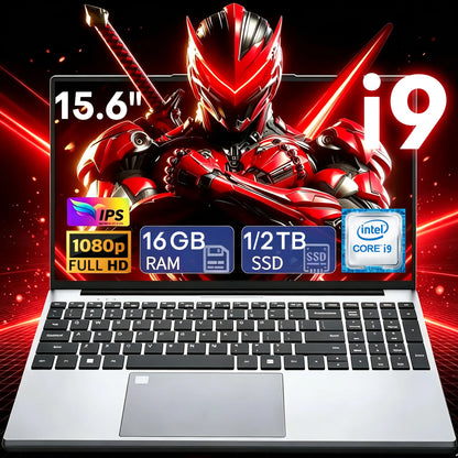 Ultra Slim 15.6" Laptop Windows 11 Intel I9 10980HK/9900 Backlit Office Notebook PC 16GB RAM 2TB SSD 1920*1080 Computer PC Gamer