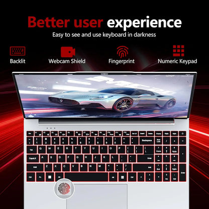 New Ultra Slim Laptop 15.6" 16GB RAM 2TB SSD Intel I9 10980HK/9900 Gaming PC 1920*1080 IPS Windows 11 Office Study Computer PC