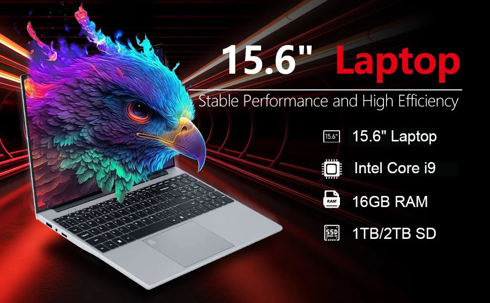 Windows 11 Gaming Computer Intel Core I9-10980HK Office Study Laptop 15.6 Inch 16GB RAM 1TB SSD Fingerprint Unlock Notebook