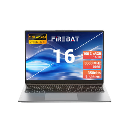 Firebat U6C 16” Gaming Laptop AMD Ryzen7 H255 8C/16T LPDDR5 32GB RAM M.2 PCIe4.0 1TB SSD WiFi6 BT5.2 16inch 2K 120Hz Screen Multi-functional Type-C 100W PD Windows11 Desktop Computer