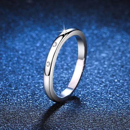 NeeTim Moissanite Ring for Women S925 Solid Silver with White Gold Plated Diamond Wedding Bridal Band Luxury Jewelry Gift