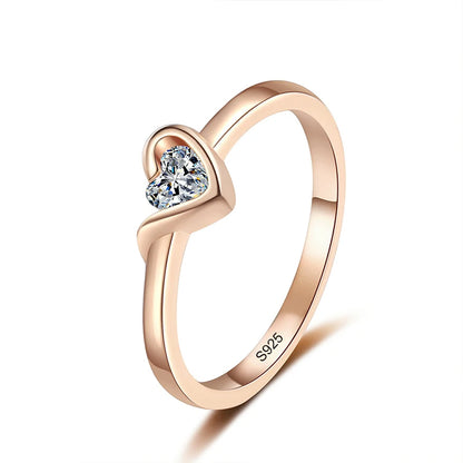 NeeTim Heart Cut Moissanite Eternity Ring 925 Sterling Silver with Champagne White Gold Plated Band Lab Diamond Rings For Women
