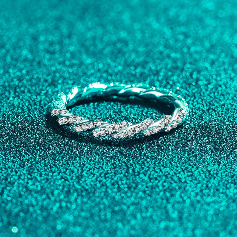 NeeTim Full D Color Moissanite Wedding Band Ring 925 Sterling Silver Sparkling Eternity Band Engagement Bride Rings For Women