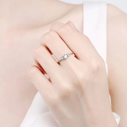NeeTim Full D Color Moissanite Rings for Women 925 Sterling Silver Lab Diamond Wedding Engagement Ring Jewelry Band Gemstone