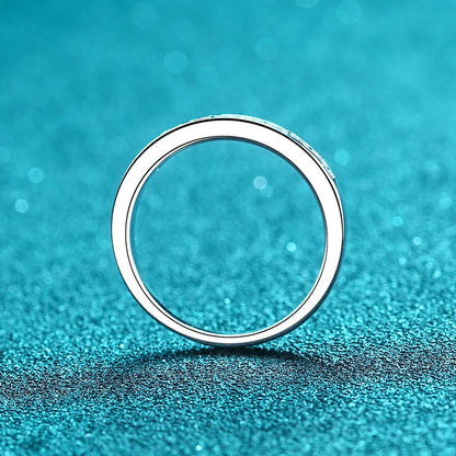 NeeTim 2mm Moissanite Ring for Women 925 Sterling Silver Rings with Gold Plated Wedding Bridal Proposal Promise Engagement Band