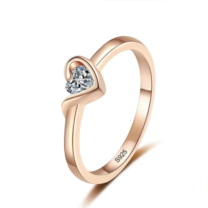 NeeTim Heart Cut Moissanite Eternity Ring 925 Sterling Silver with Champagne White Gold Plated Band Lab Diamond Rings For Women
