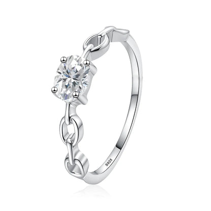 NeeTim 0.5ct D Oval Cut Moissanite Ring for Women 925 Sterling Silver Lab Diamond Engagement Wedding Rings Jewelry Bands