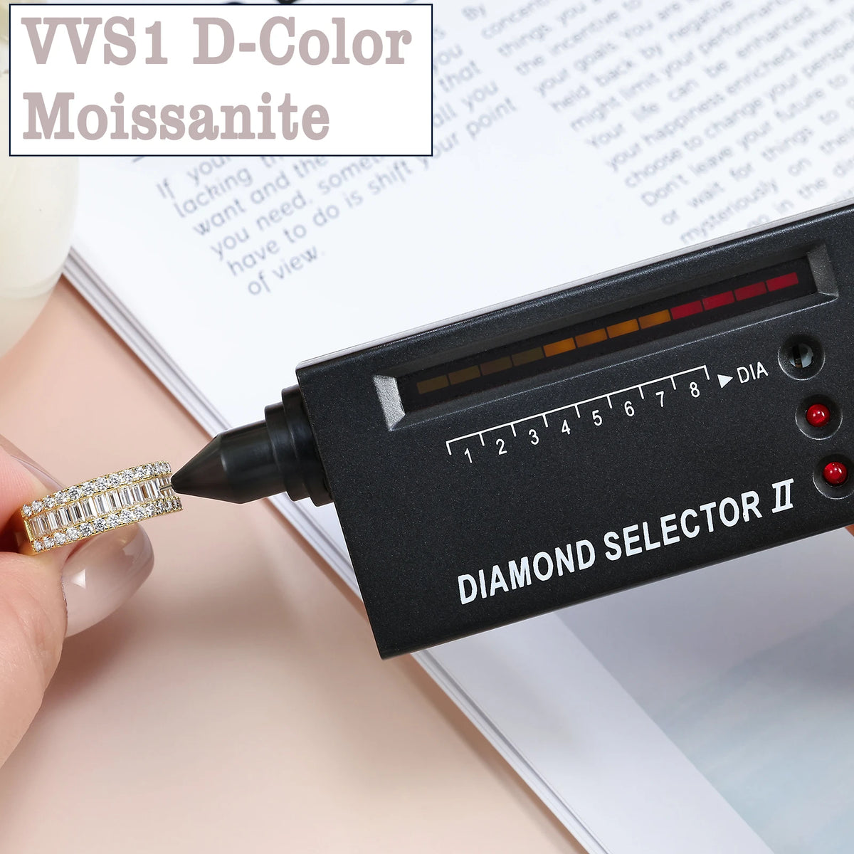 Newshe D Color GRA Certified Moissanite Rings for Women Solid 925 Sterling Silver Yellow Gold Color Wedding Engagement Ring