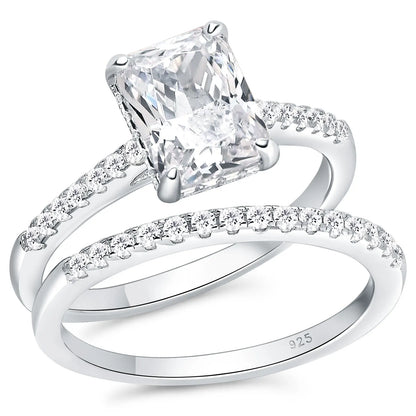 Newshe Moissanite Bridal Rings Set for Women D color VVS1 Radian Oval Cut Engagement Ring 925 Sterling Sliver Luxury Jewelry