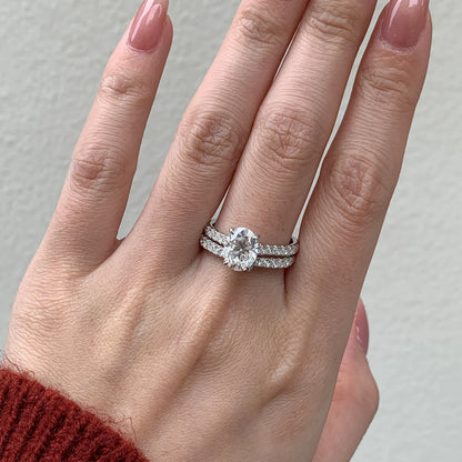 Newshe Moissanite Bridal Rings Set for Women D color VVS1 Radian Oval Cut Engagement Ring 925 Sterling Sliver Luxury Jewelry
