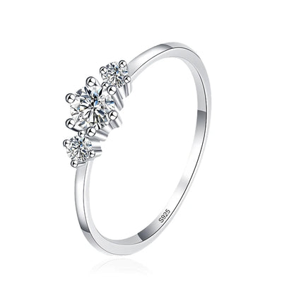 NeeTim Full D Color Moissanite Rings for Women 925 Sterling Silver Lab Diamond Wedding Engagement Ring Jewelry Band Gemstone