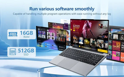 Portable 15.6 Inch Laptop Windows 11 Intel Core I9-10980HK/9900U 16GB RAM 1TB SSD Office Laptops Fingerprint Unlock Notebook PC