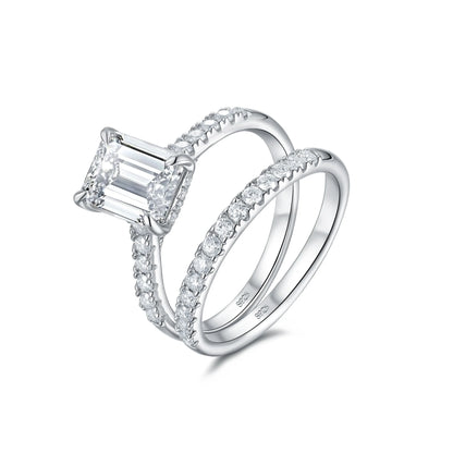 Newshe Moissanite Bridal Rings Set for Women D color VVS1 Radian Oval Cut Engagement Ring 925 Sterling Sliver Luxury Jewelry