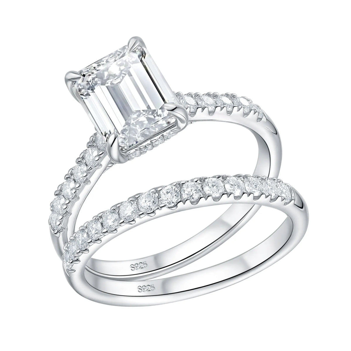 Newshe Moissanite Bridal Rings Set for Women D color VVS1 Radian Oval Cut Engagement Ring 925 Sterling Sliver Luxury Jewelry