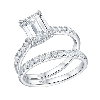 Newshe Moissanite Bridal Rings Set for Women D color VVS1 Radian Oval Cut Engagement Ring 925 Sterling Sliver Luxury Jewelry