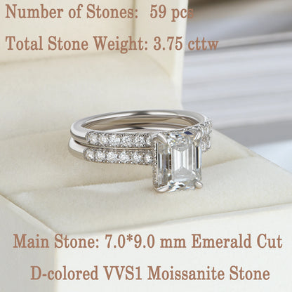 Newshe Moissanite Bridal Rings Set for Women D color VVS1 Radian Oval Cut Engagement Ring 925 Sterling Sliver Luxury Jewelry