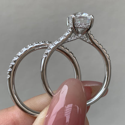 Newshe Moissanite Bridal Rings Set for Women D color VVS1 Radian Oval Cut Engagement Ring 925 Sterling Sliver Luxury Jewelry