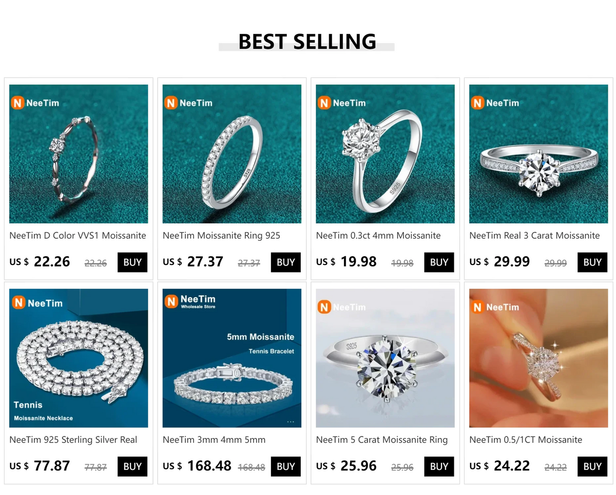 NeeTim D Color Moissanite Necklace Heart Pendant 925 Sterling Silver White Gold Plated Chain Fine Neck Chain for Women Wholesale