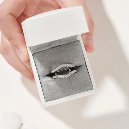 Newshe 925 Sterling Silver Moissanite Rings for Women Engagement Wedding Band Simulated Diamond Jewelry Luxury Enhancer Ring