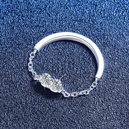 NeeTim 3mm Moissanite Wedding Ring 925 Sterling Silver Eternity Band Lab Diamond Bride Party Rings For Women Designer Jewelry