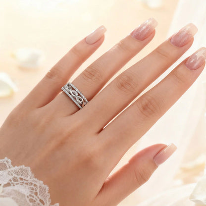 Newshe Luxury Moissanite Wedding Rings for Women Original 925 Sterling Silver Eternity Band Brilliant Engagement Ring Jewelry